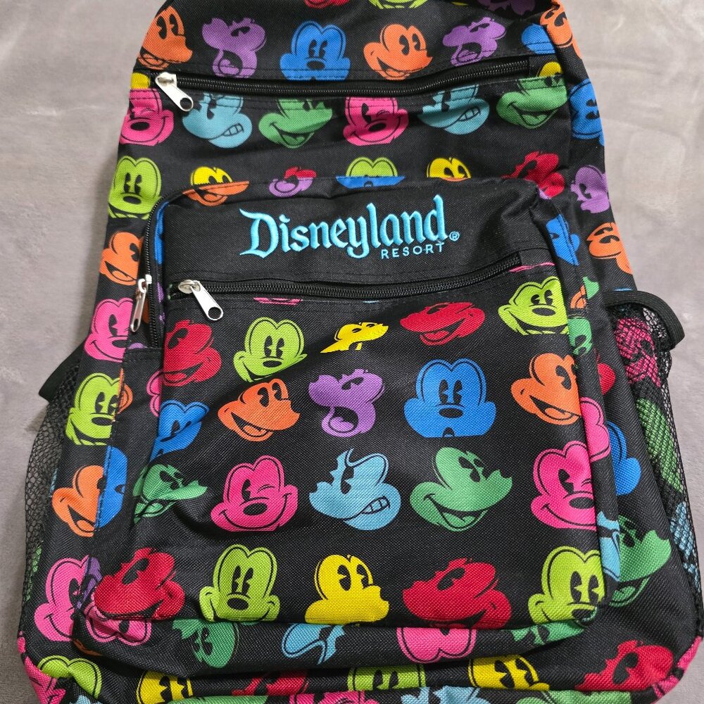 Disneyland Resort Park Exclusive Black Backpack Rainbow MICKEY Silhouette - Picture 2 of 11
